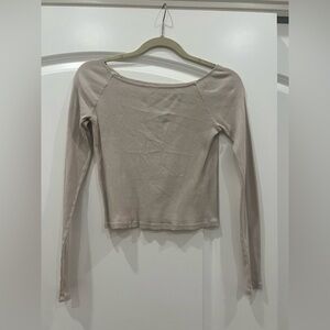 Brandy Melville Cream Long Sleeve Top